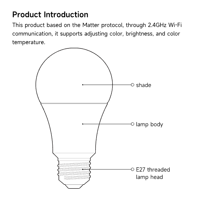 Letianapai Smart LED Light Bulb instructions EN